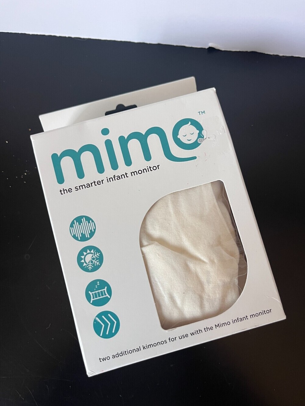 Mimo Smart Baby Monitor 2 Pack Natural Color Cotton Bodysuit Refill Kit 6-12 mon